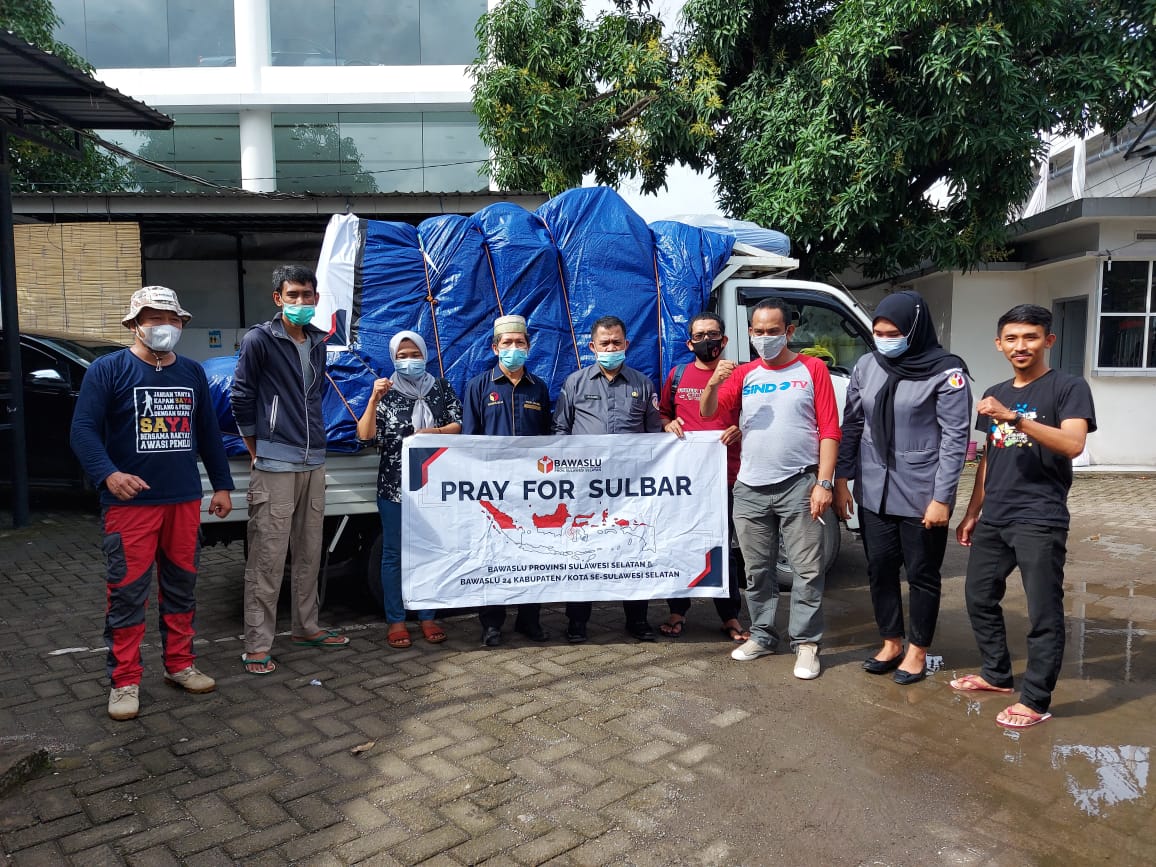 Bawaslu se Sulsel Juga Peduli Gempa Sulbar