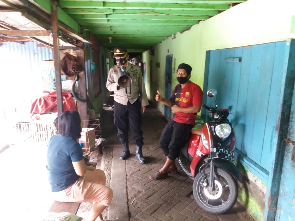 Polres Pelabuhan Makassar Sisir Pemukiman Padat Penduduk