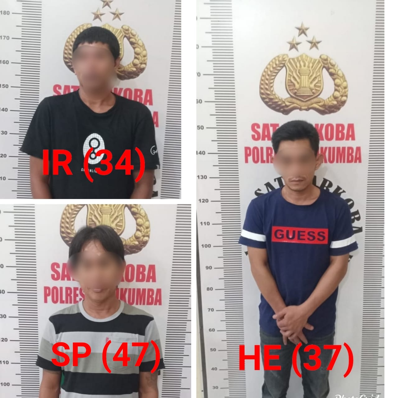 Bawa Sabu, Tiga Pria Ditangkap Polisi