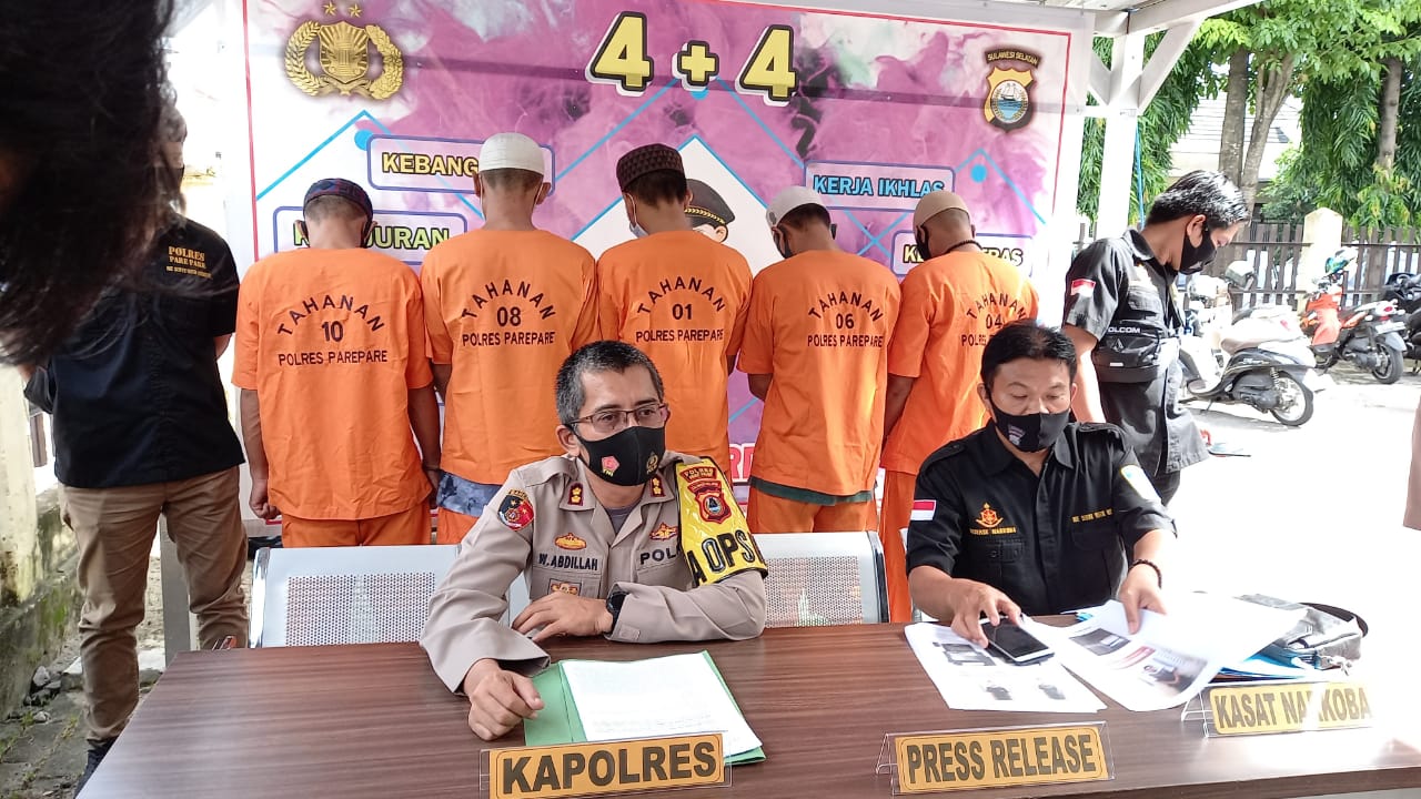 Tiga Kasus Narkoba, Lima Tersangka