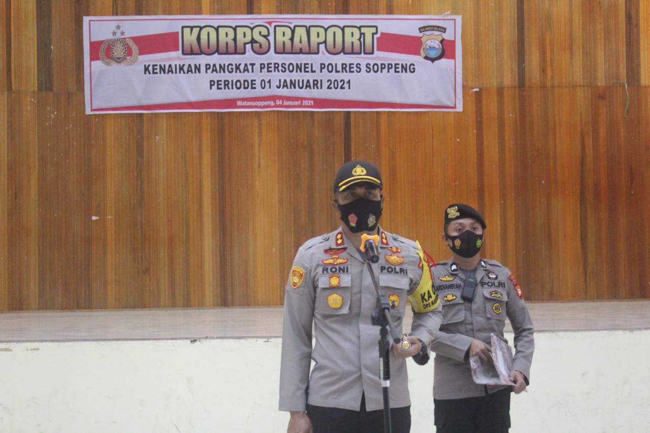 50 Personel Polisi Naik Pangkat