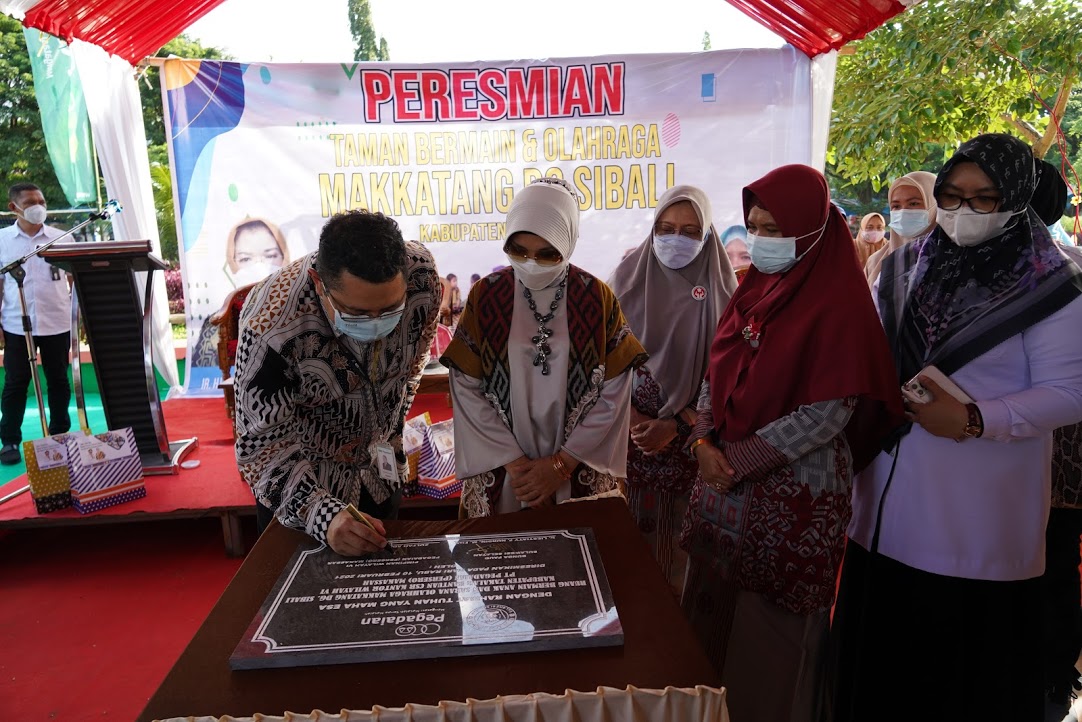 Dukung Pengembangan Masyarakat, Pegadaian Kanwil VI Makassar Bantu Penataan Taman Bermain & Olahraga Makkatang Dg Sibali di Kabupaten Takalar