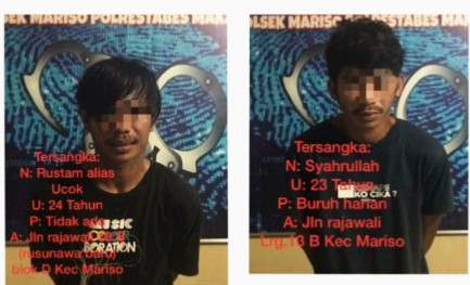 Dua Maling Gawai Usai Beraksi Disergap di Jalan Rajawali