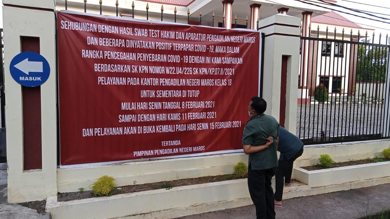 Hakim dan Pegawai Terkonfirmasi Covid-19