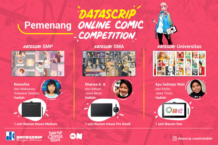 Siswi SMP Makassar Juarai Datascrip Online Comic Competition
