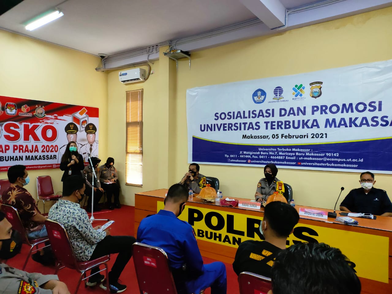 Polres Pelabuhan Makassar Terima Sosialisasi Universitas Terbuka
