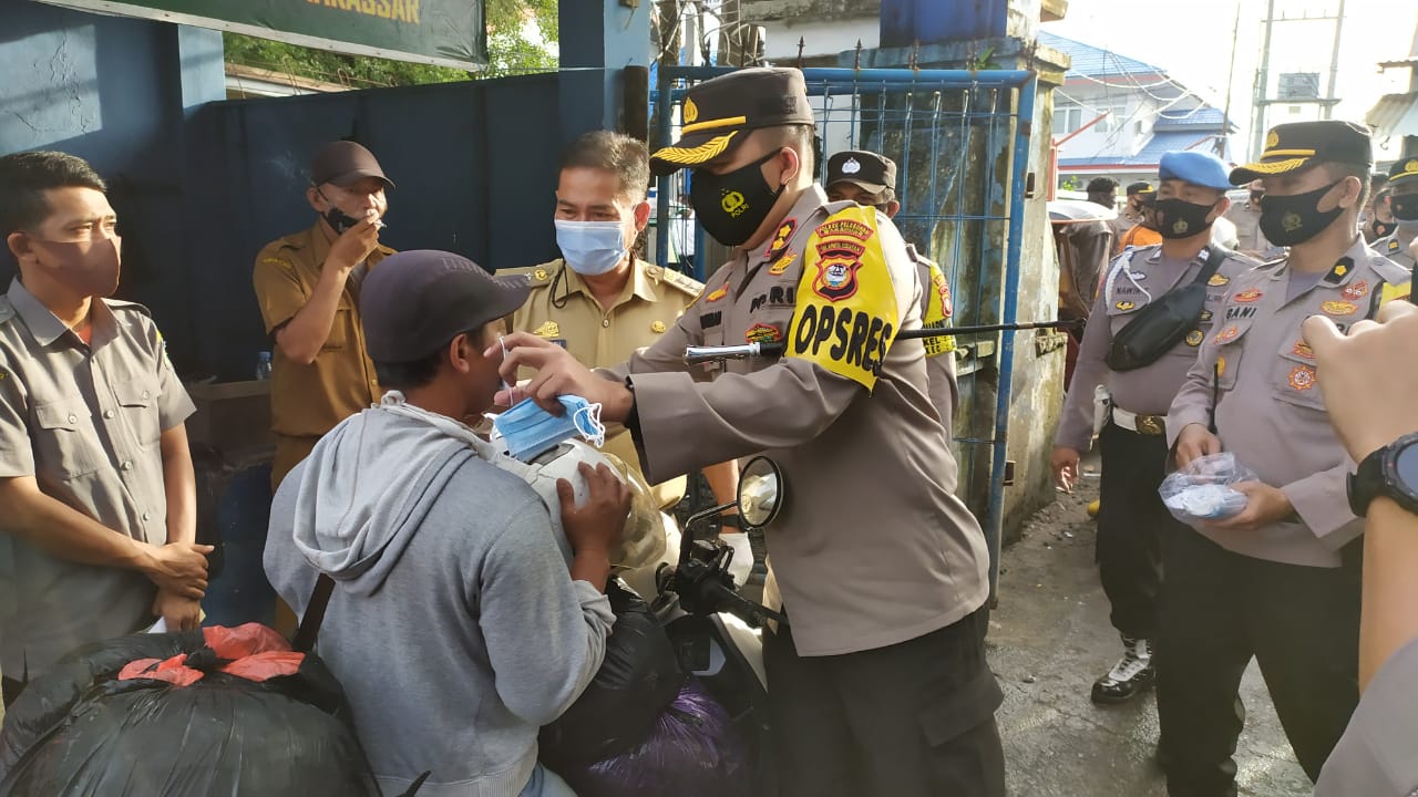 Kapolres AKBP Kadarislam pimpin Operasi Yustisi di Tempat Pelelangan Ikan Paotere