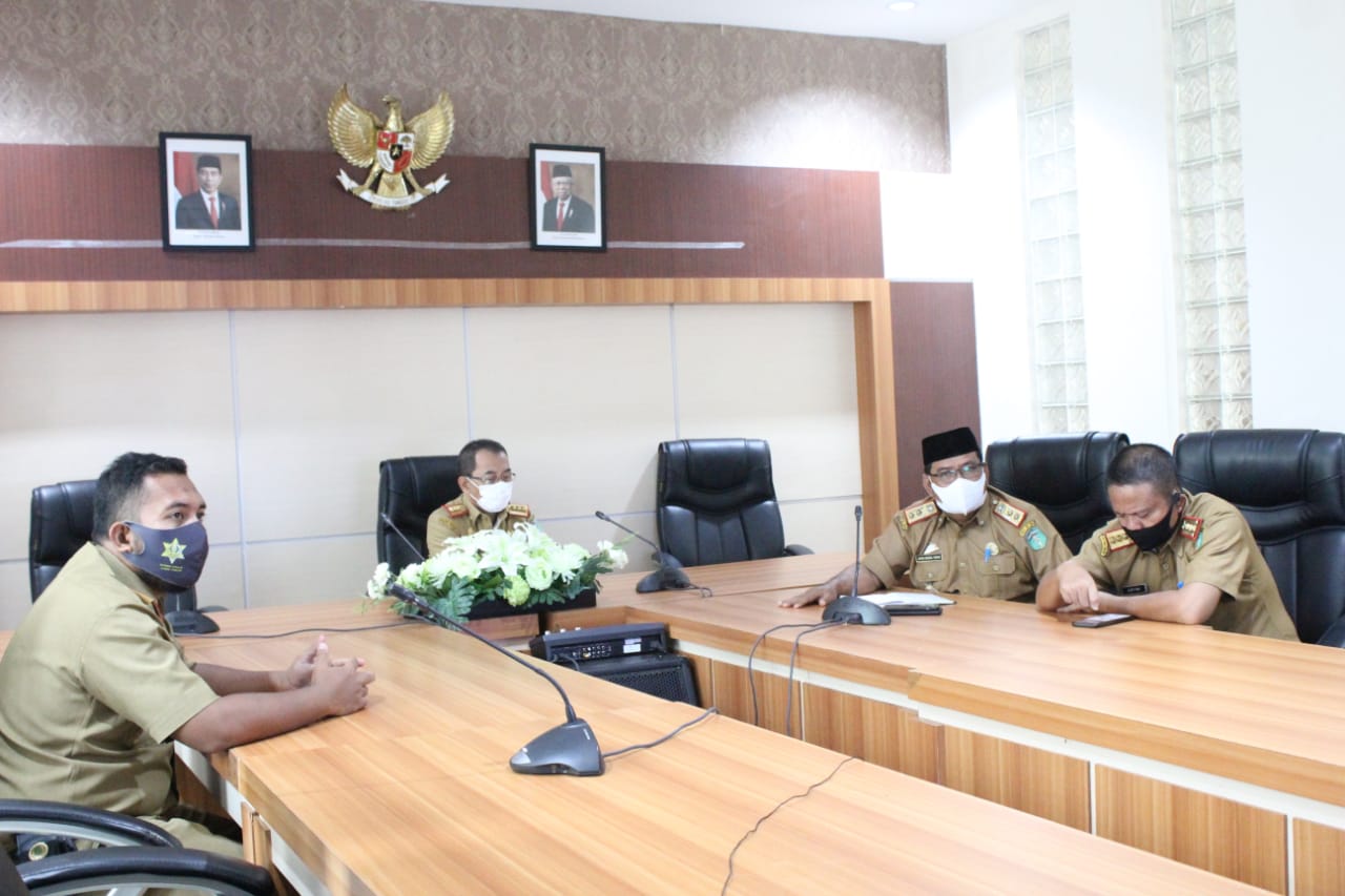 Plh Bupati Rakor Virtual Kemenko Perekonomian