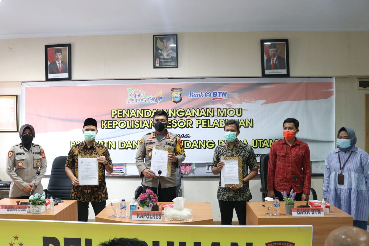 Teken MoU, Kapolres Pelabuhan Makassar Siapkan Perumahan Subsidi Bagi Anggotanya