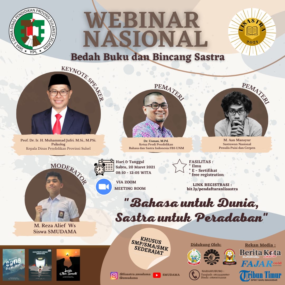 SMAN 5 Gowa Gelar Webinar Nasional Literasi Bahasa dan Sastra