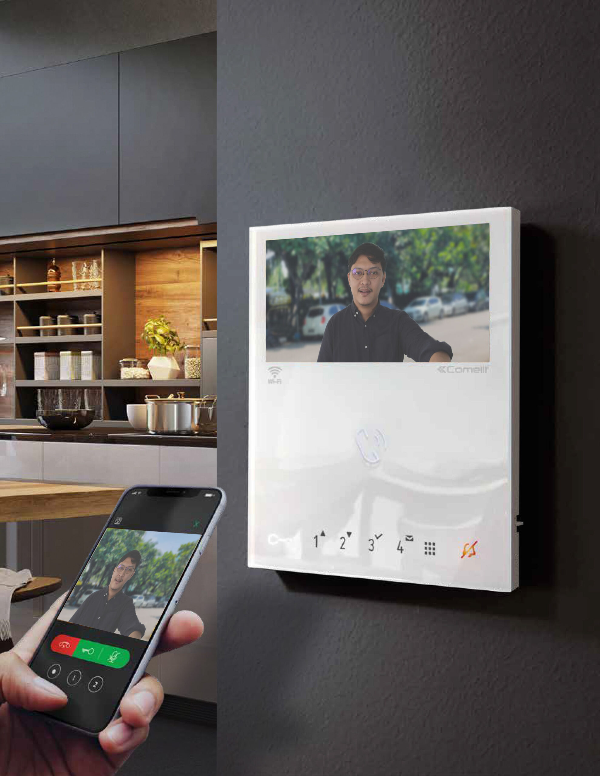 Kendalikan Situasi Hunian Dari Jarak Jauh Melalui Smartphone yang Terintegrasi Interkom Comelit