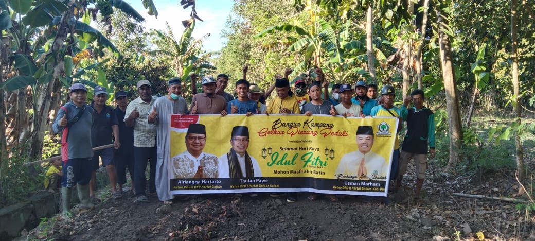 Golkar Pinrang Bangun Jalan di Punnia