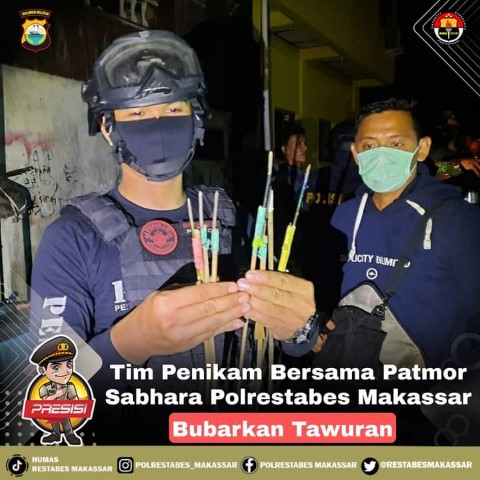 Tim Penikam Bubarkan Tawuran  di Sibula Dalam