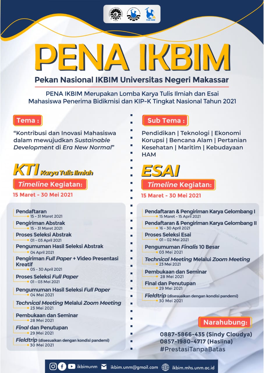 IKBIM UNM Gelar Pekan Ilmiah Nasional 2021