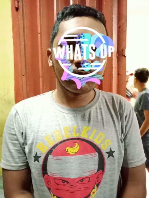 RY ketika diamankan personel kepolisian