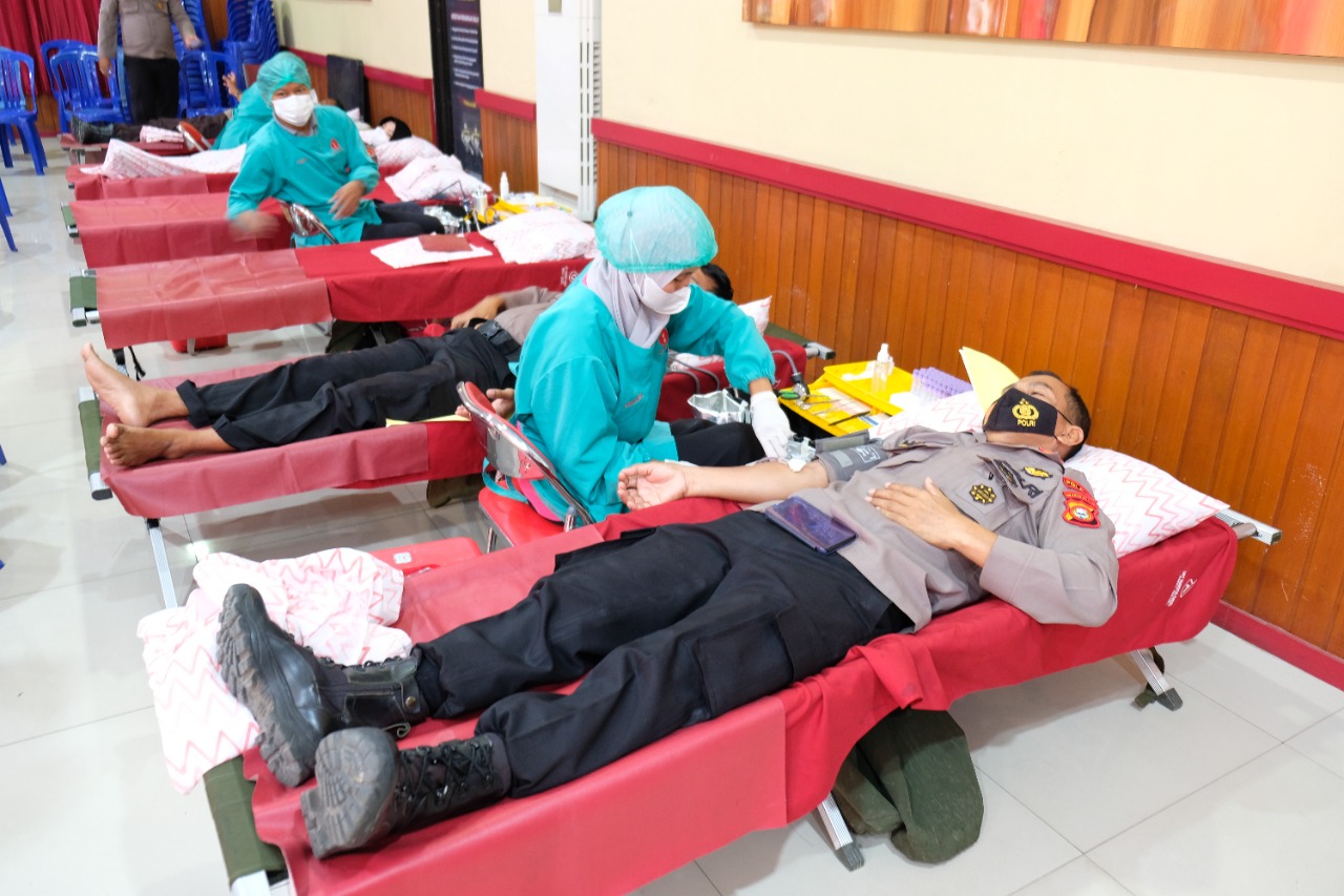 200 Personel Polres Gowa Sumbangkan Darah
