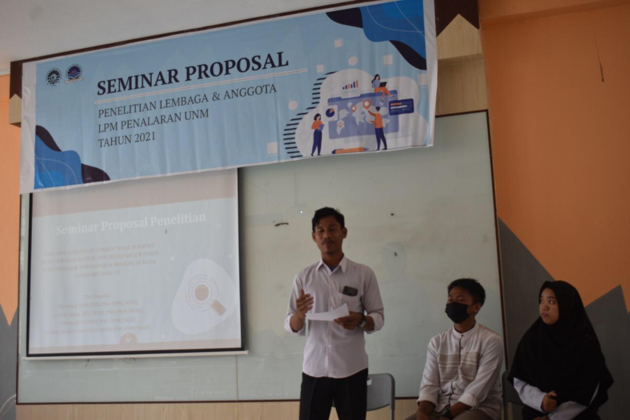 LPM Penalaran UNM Seminarkan  Empat Proposal Penelitian Secara Luring