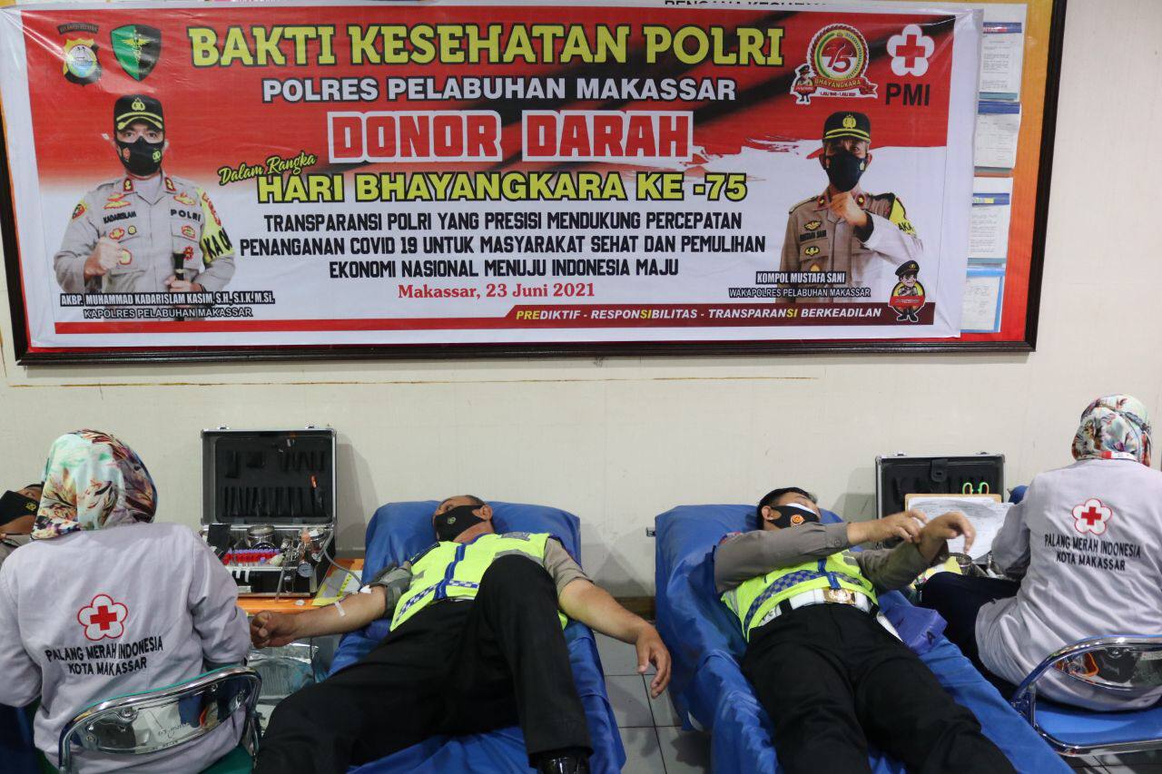Polres Pelabuhan Makassar gelar Donor Darah