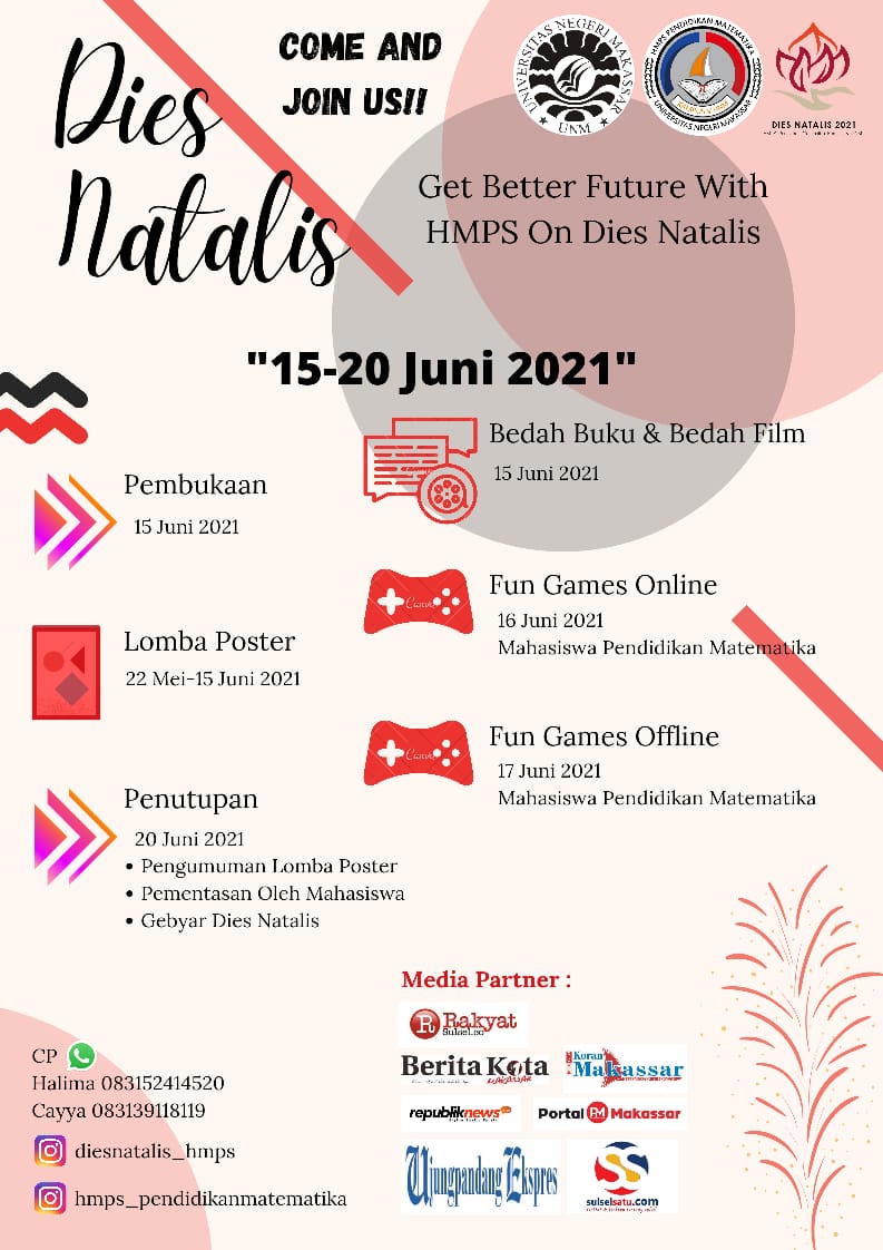 Berbagai Kegiatan Sambut Dies Natalis HMPS Pendidikan Matematika UNM