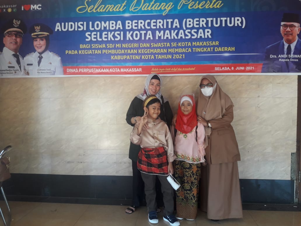 Murid SDN Borong Ikut Lomba  Bercerita Tingkat Kota Makassar