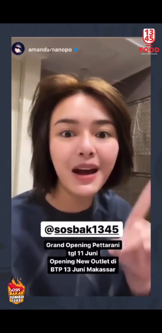 Amanda Manopo Support Sosbak 1345 Bagi-bagi 1.000 Paket Gratis