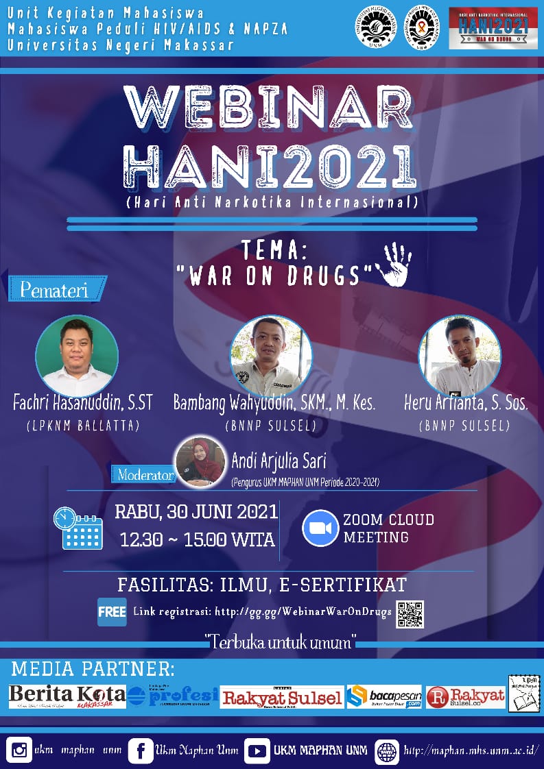 UKM Maphan UNM Gelar Webinar HANI 2021
