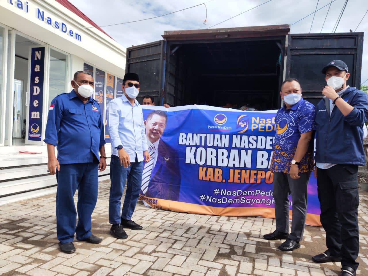 NasDem Sulsel Gerak Cepat Kirim Bantuan ke Tiga Daerah yang Diterjang Banjir