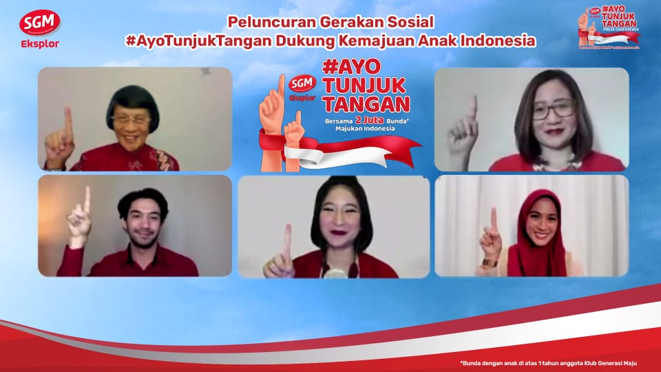 Dukung Kemerdekaan Anak Dalam Mengakses Kemajuan. SGM Eksplor Luncurkan Gerakan #AyoTunjukTangan untuk Indonesia Maju