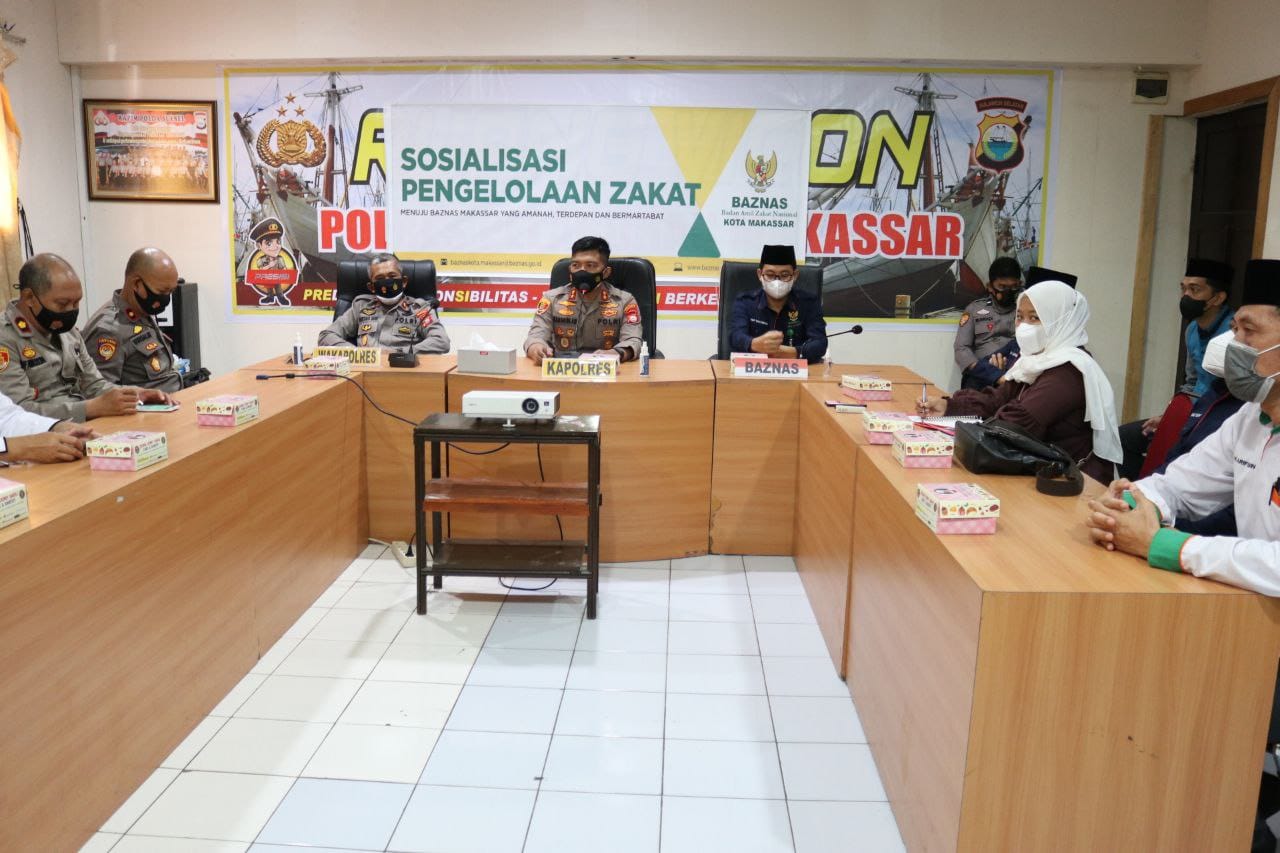 Polres Pelabuhan Makassar menerima Sosialisasi dari Baznas