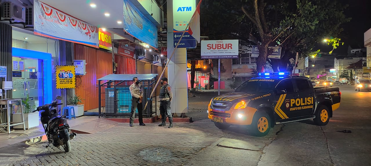 Satuan Samapta Polres Pelabuhan Makassar Tingkatkan Patroli Malam
