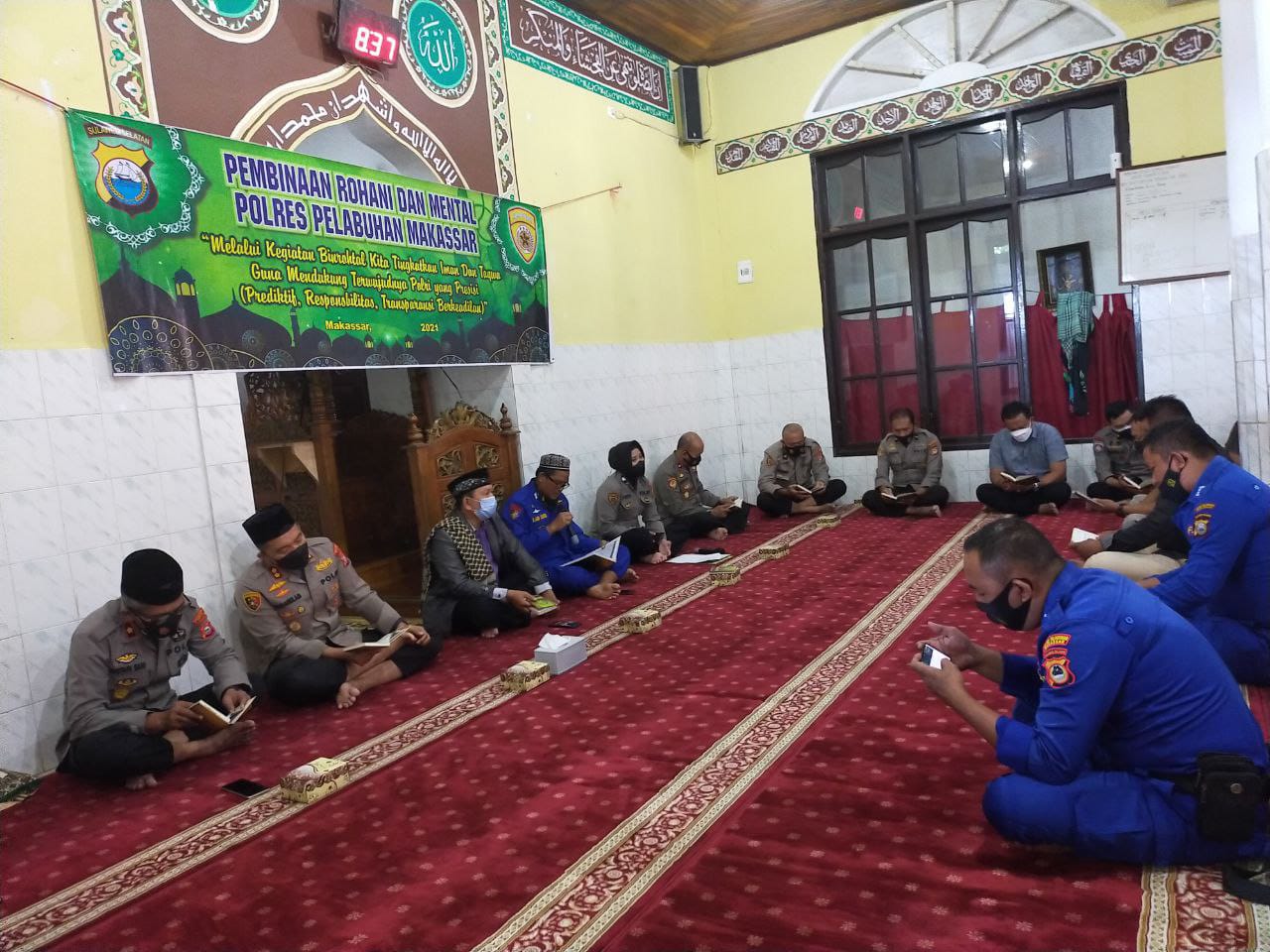 Polres Pelabuhan Makassar Tingkatkan Iman dan Ketaqwaan Anggota agar terwujudnya Polri Presisi