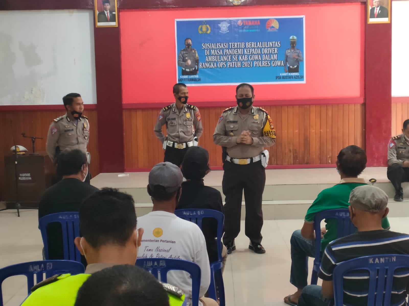 Satlantas Gowa Kumpulkan Para Sopir Mobil Jenazah