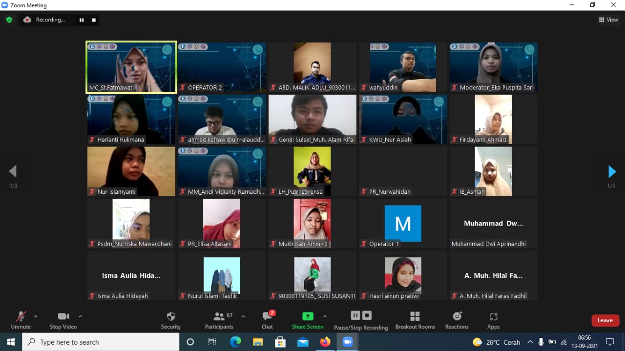 Pemberdayaan UMKM, GenBi Komisariat  UINAM Gelar Webinar Aku Bisa