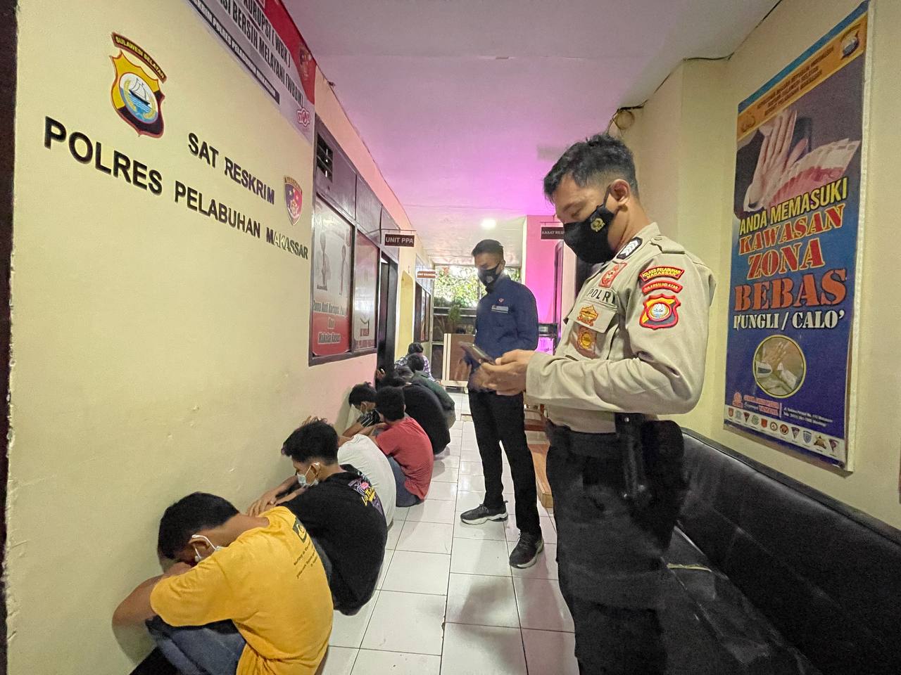 Polres Pelabuhan Makassar Tingkatkan Patroli dan Amankan Delapan Pelaku