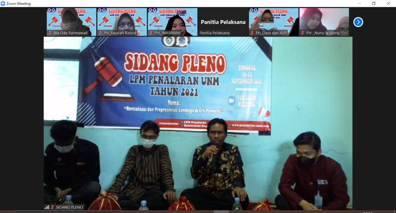 Sidang Pleno LPM Penalaran UNM Bahas  Pertanggungjawaban Setengah Periode Kepengurusan