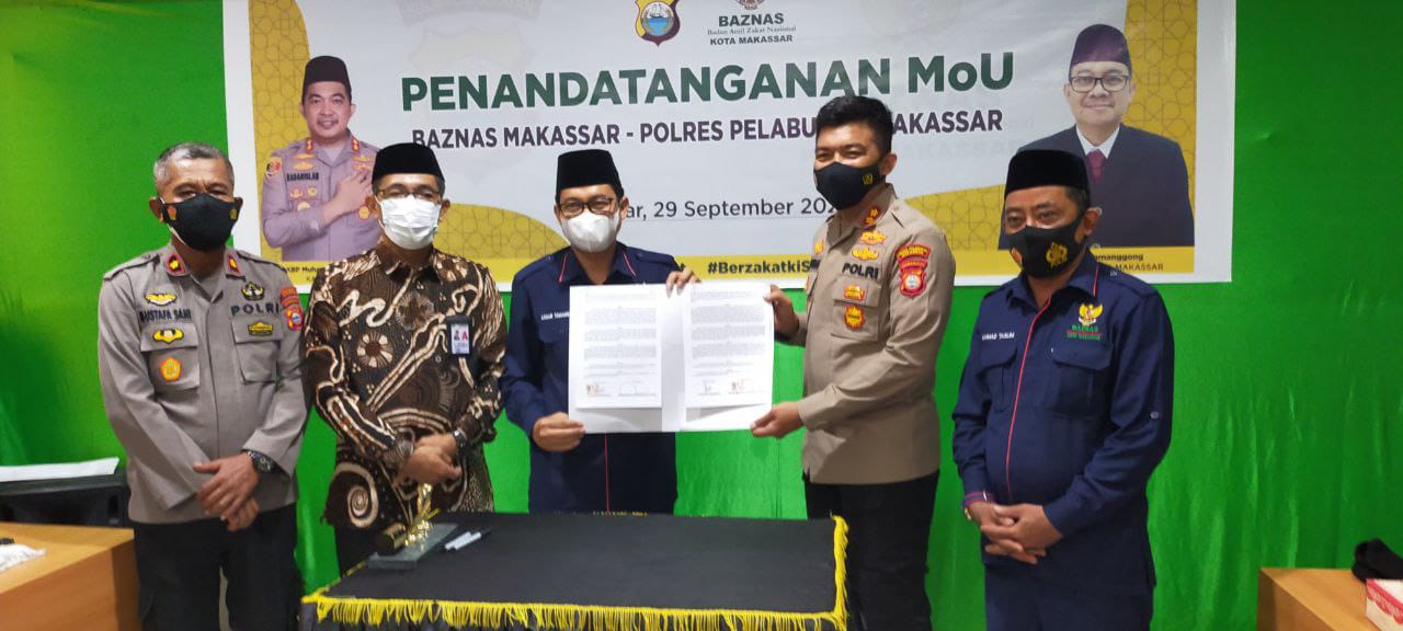 Polres Pelabuhan Makassar menandatangani MoU dengan Baznas