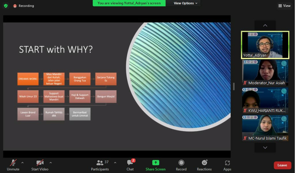 Berdayakan UMKM Pemula, GenBi Komisariat UINAM Gelar Webinar Aku Bisa Seri#2