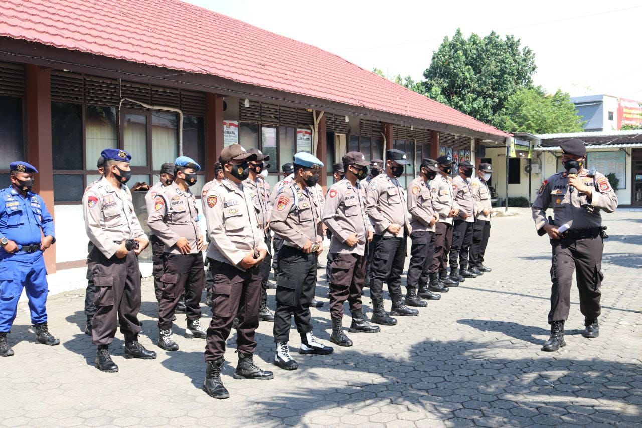 Gelar Latihan Dalmas Kerangka, Polres Pelabuhan Makassar Antisipasi Gangguan Kamtibmas