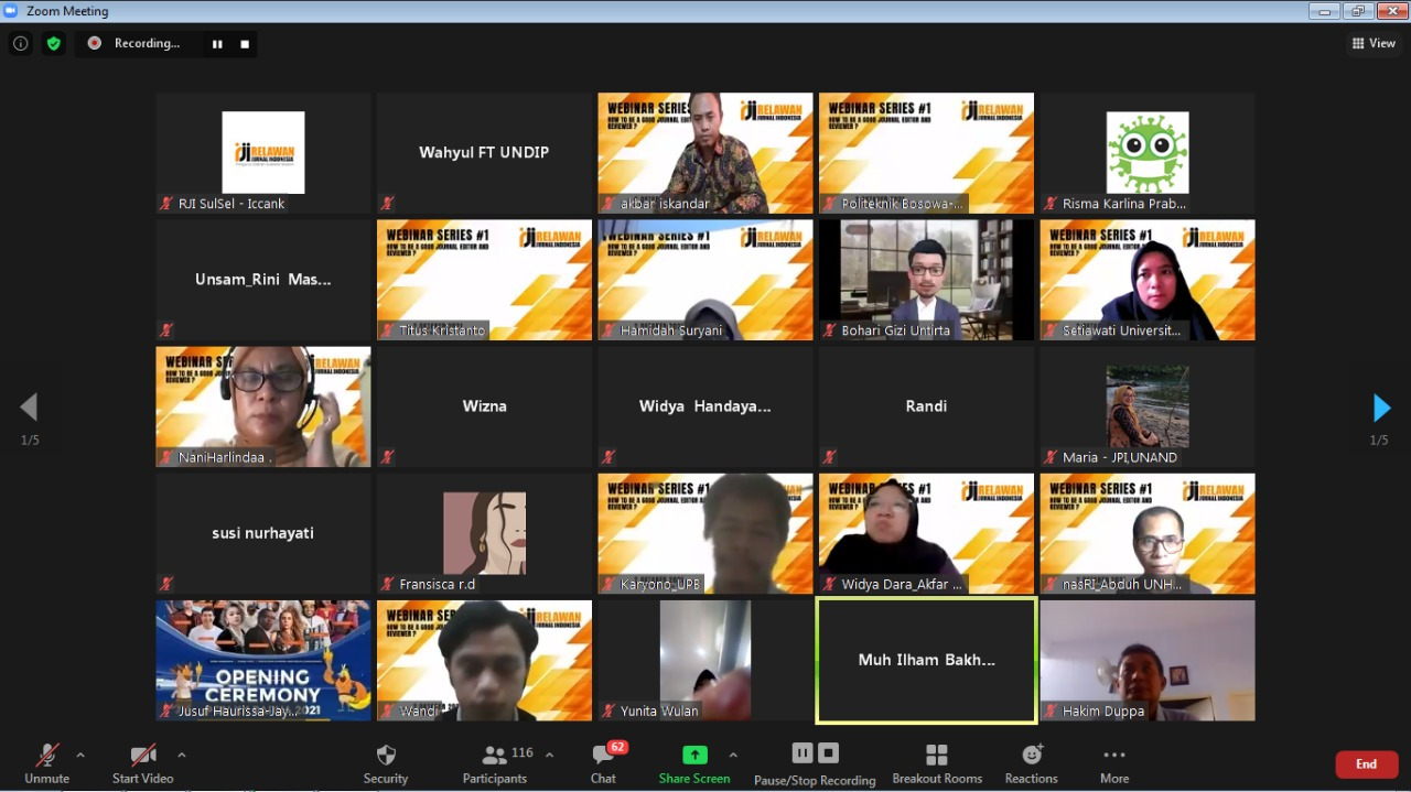 RJI Gelar Webinar soal Peran Editor di Jurnal Ilmiah