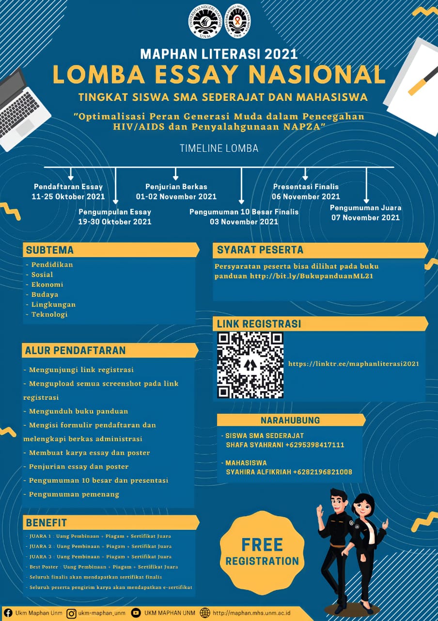 UKM Maphan UNM Gelar Lomba Esai Tingkat Nasional di Maphan Literasi 2021