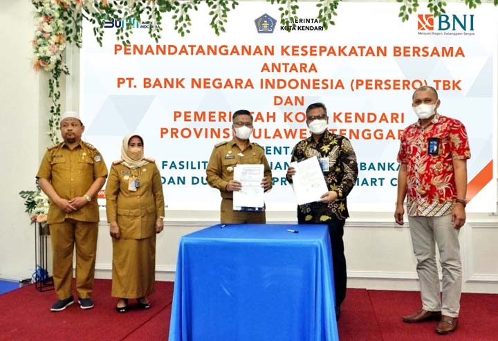 BNI Wilayah 07 dan Pemkot Kendari Teken MoU Smart City