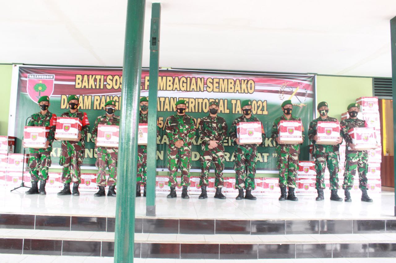 Kodim 1405 Berbagi Sembako