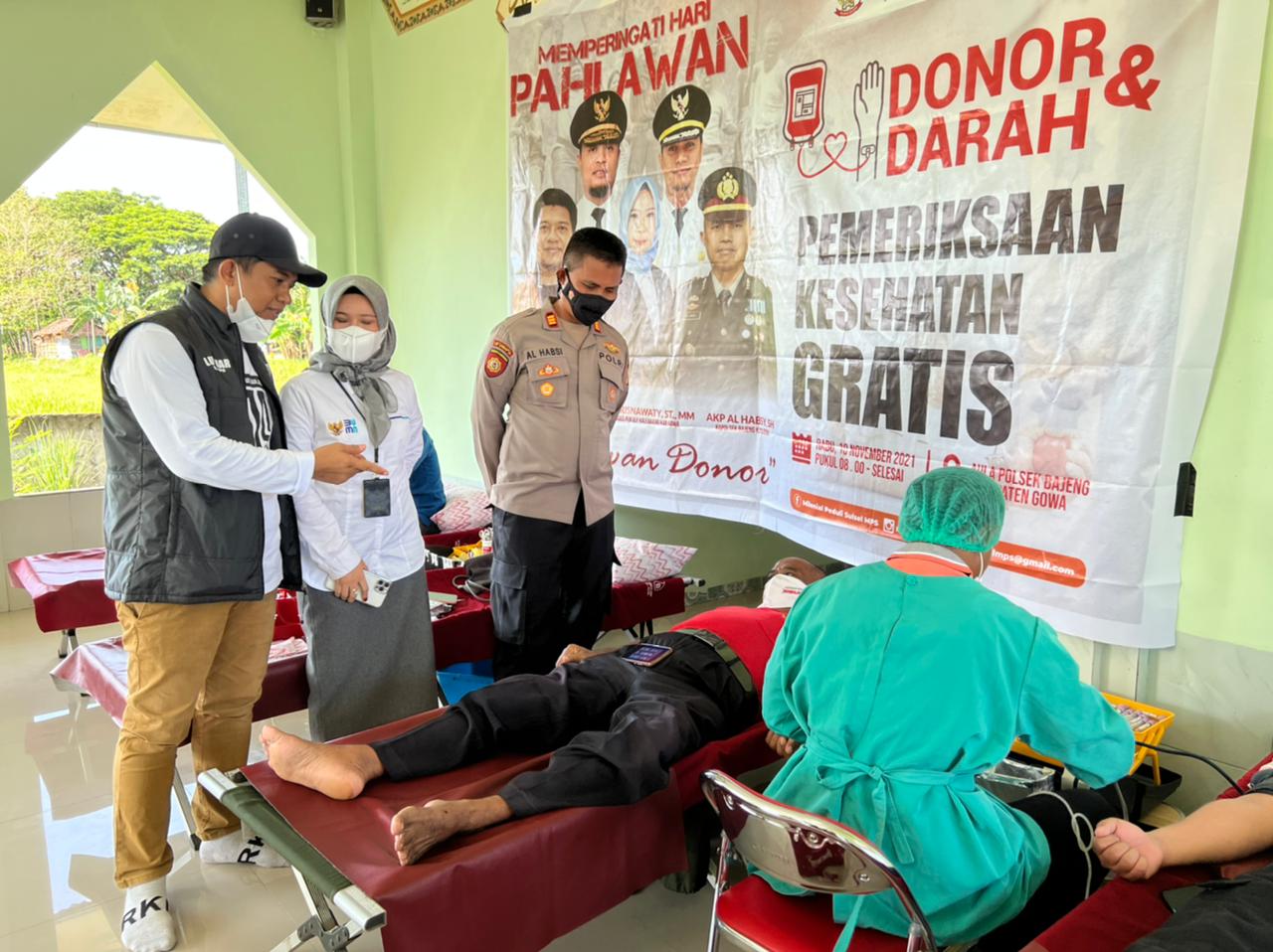 MPS-Polsek Bajeng Sumbang 121 Kantong Darah