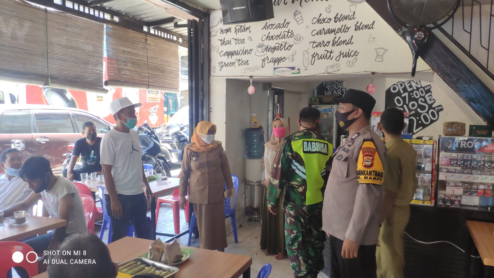 Tiga Pilar Kelurahan Mampu lakukan Patroli ke Sejumlah Warkop