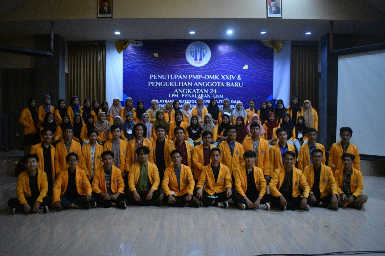 LPM Penalaran UNM Kukuhkan 65 Anggota Baru Angkatan XXIV