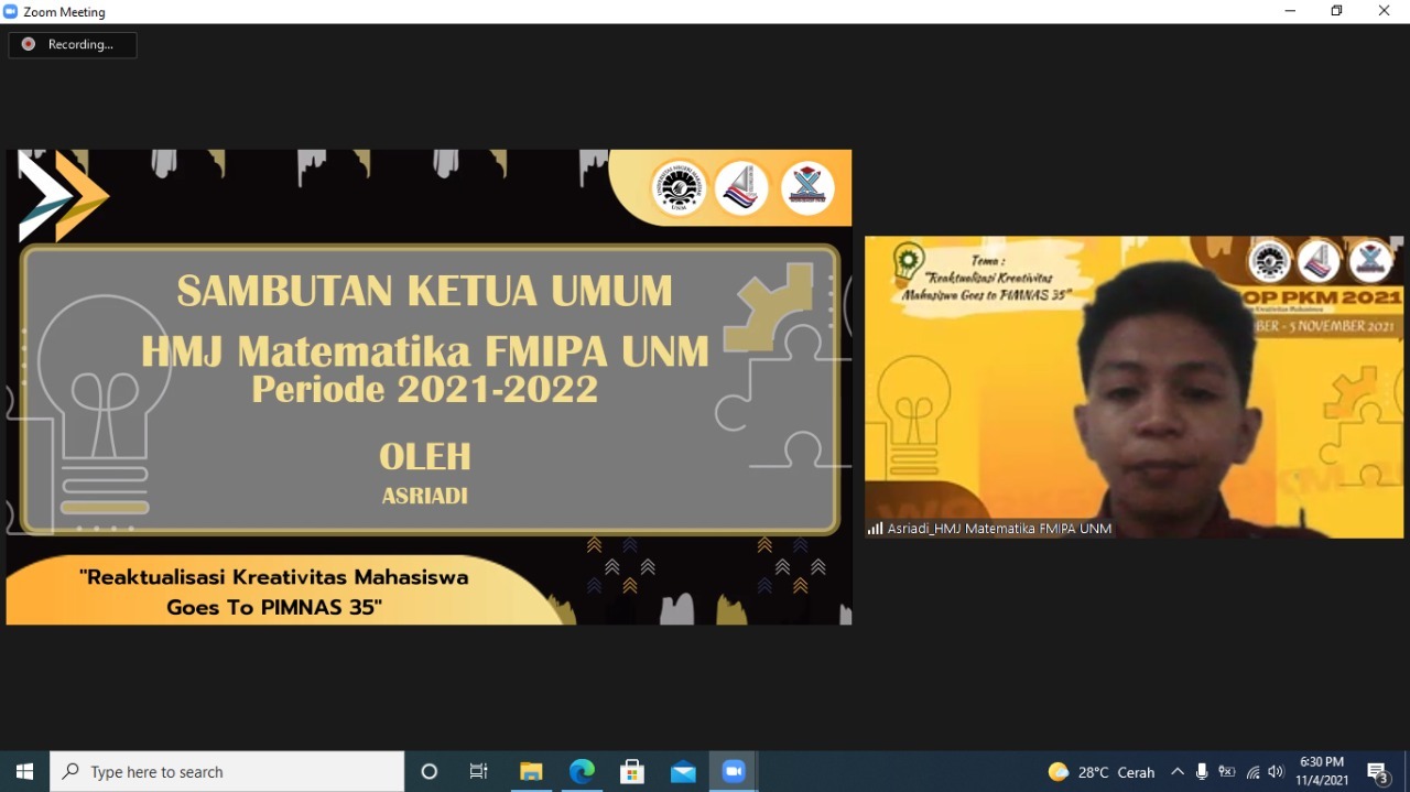 Workshop PKM HMJ FMIPA UNM Resmi Ditutup