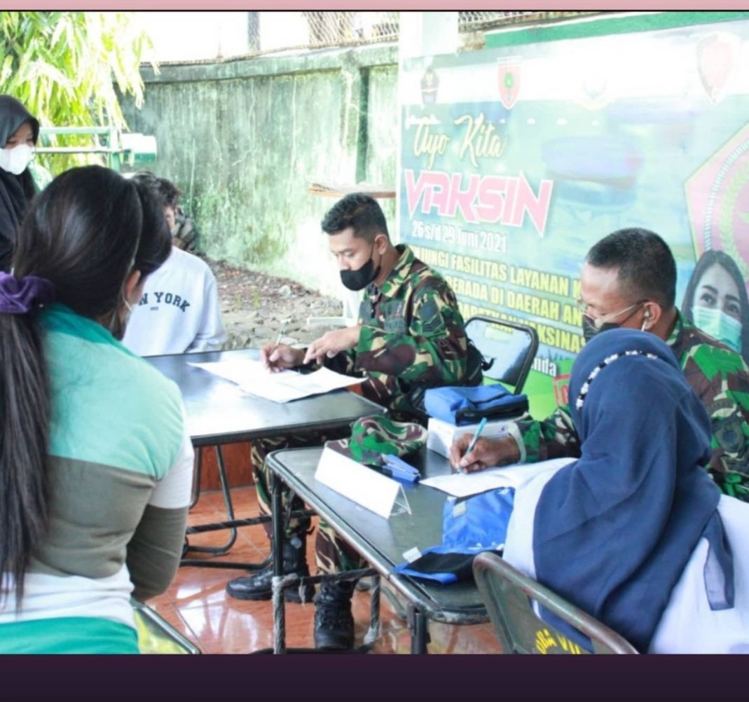 Kodim Kembali Gelar Vaksinasi
