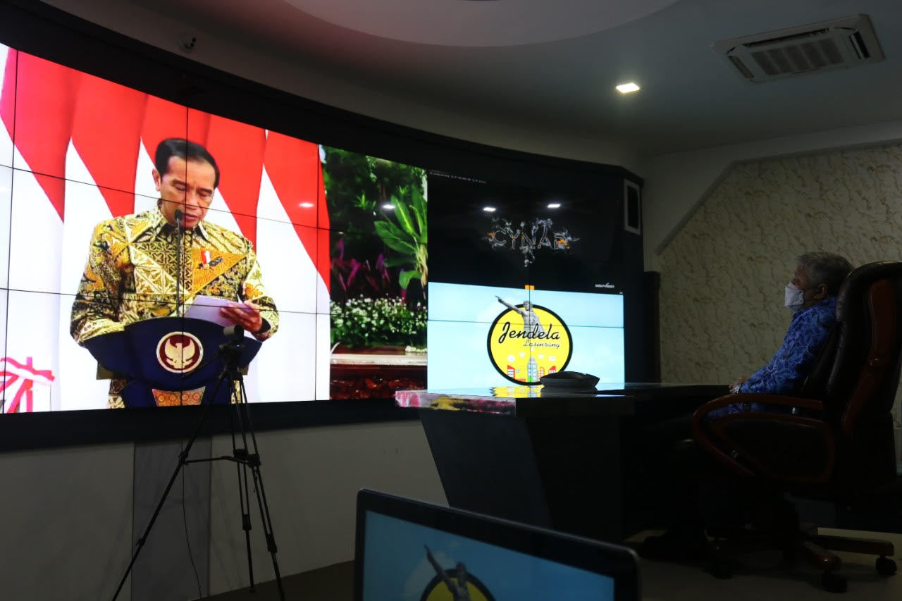 Bupati Rapat Virtual Penyerahan DIPA 2022