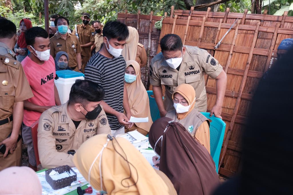 Bupati Gowa, Wabup dan Sekkab Nyebar Pantau Percepatan Vaksinasi Covid-19
