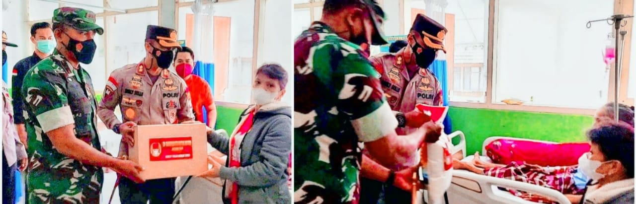 Kapolres dan Dandim Tator Santuni  Penderita Gizi Buruk